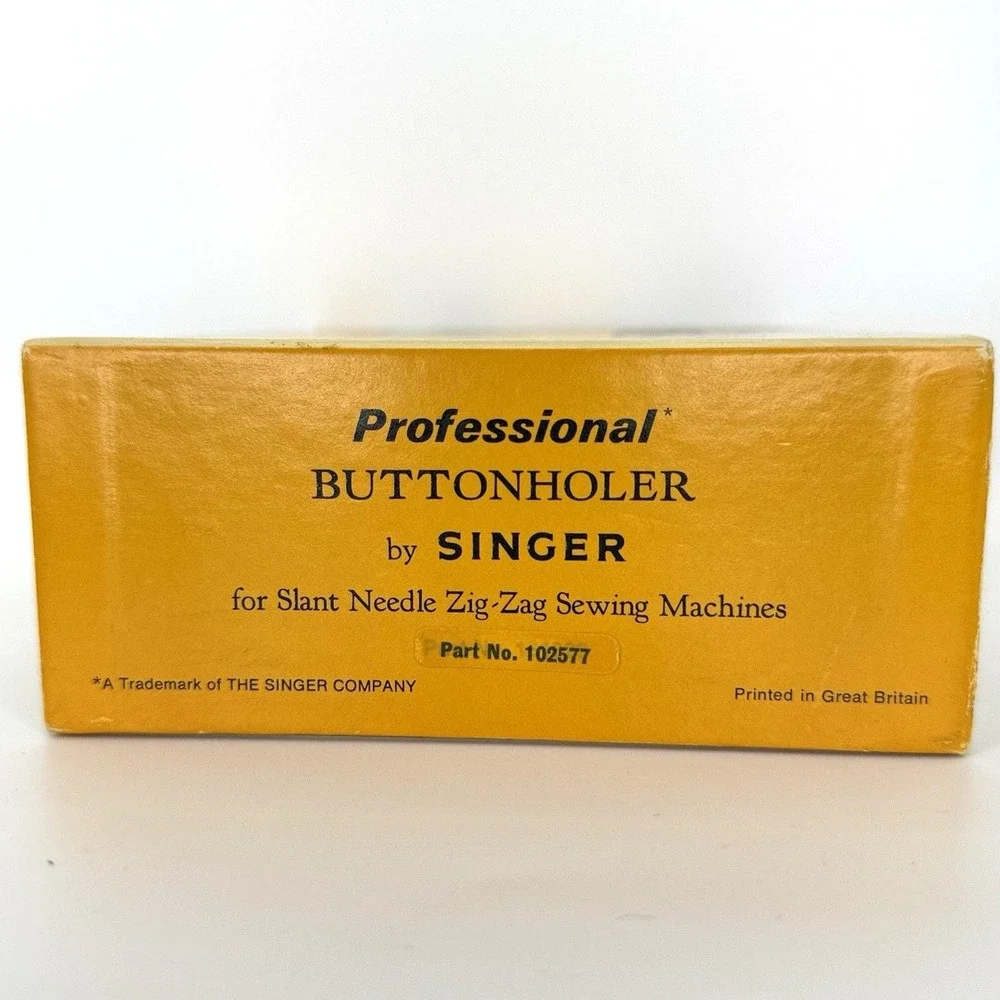Vintage 1967 Singer‎ Professional Buttonholer Slant Needle Attachment NOS